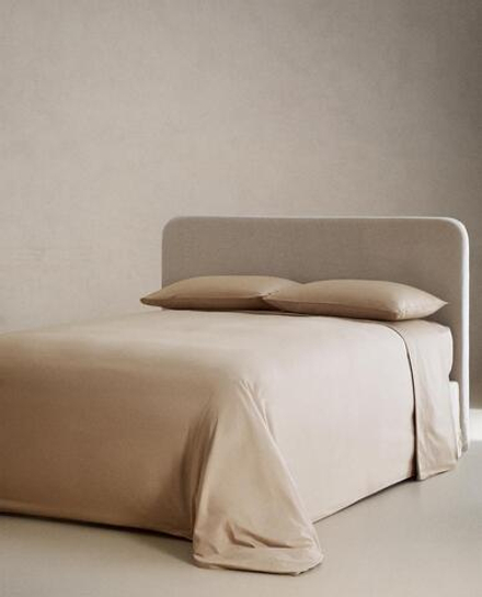 ZARA HOME (500 НИТЕЙ) ПОДОДЕЯЛЬНИК ИЗ САТИНА, СЕРЫЙ