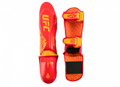 UFC Premium True Thai Защита голени, цвет красный, размер L