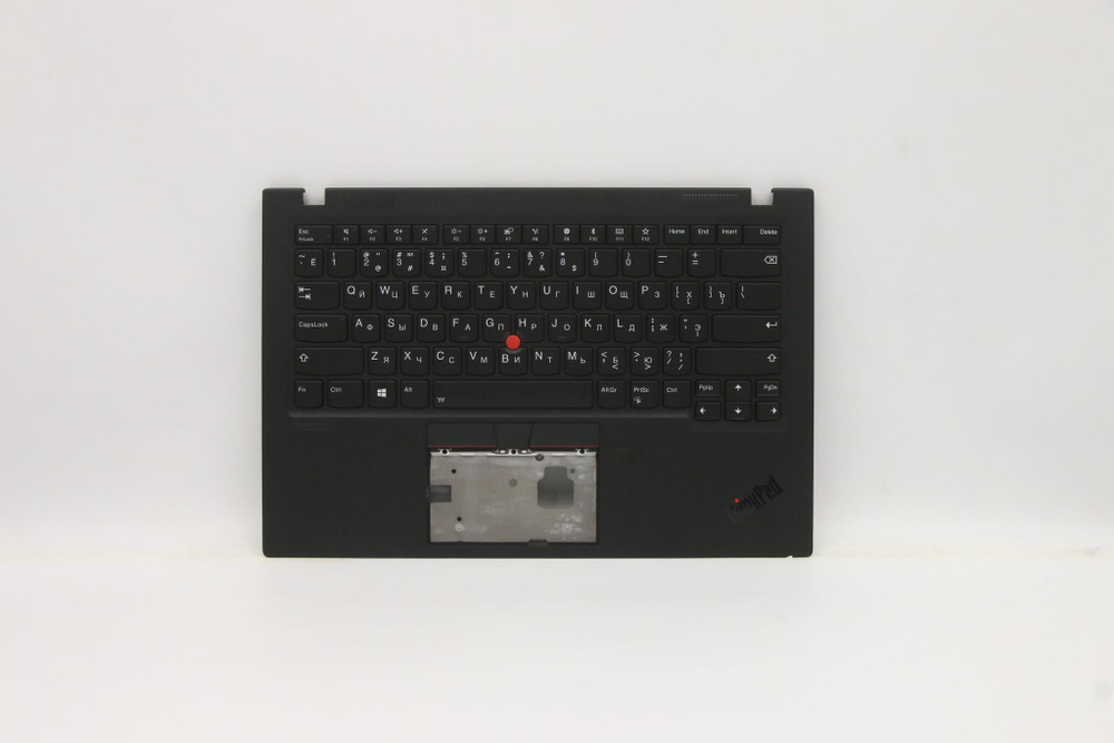 Верхняя панель с клавиатурой (топкейс) для ноутбука Lenovo ThinkPad X1 carbon 7th Gen. раскладка - русская, с подсветкой, черная (5M10W85936), оригинал