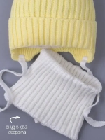 Шапка детская осенняя вязаная и снуд