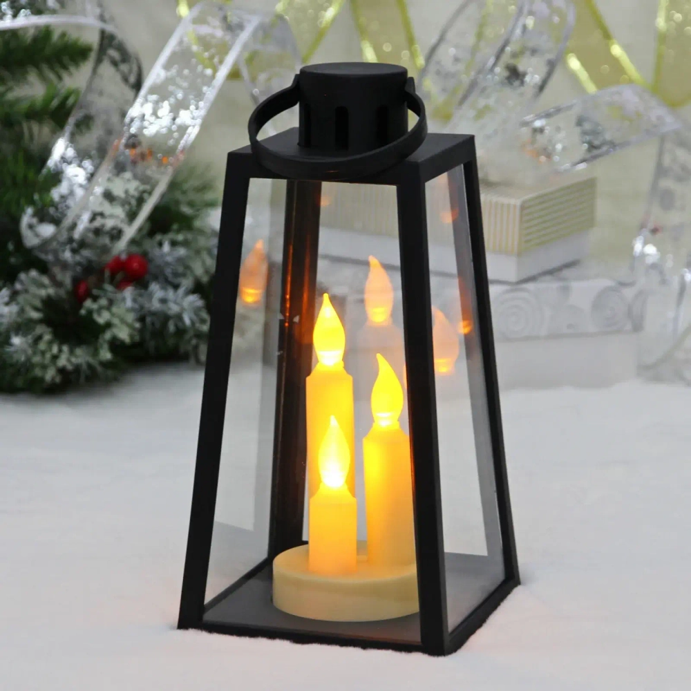 Сувенир с подсветкой «Пламя» 13*13*26 см (работает от 3*ААА), Черный