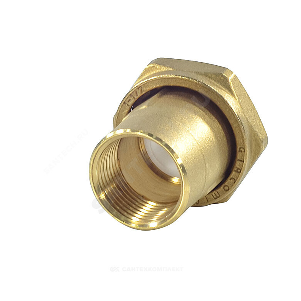 Соединение для подключения насоса латунь 1 1/2"x1" ВР с обратным клапаном R39 Giacomini R39Y001