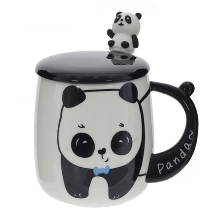 GAEM Кружка с крышкой и ложкой, 400 мл, L12 W9 H13 см