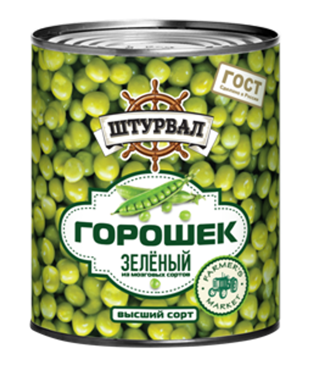 Горошек зеленый ГОСТ в/с 400 гр 12 шт