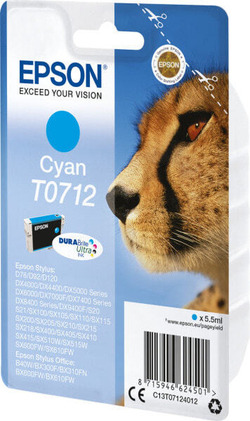 Epson Cheetah T0712 струйный картридж 1 шт Подлинный Голубой C13T07124022