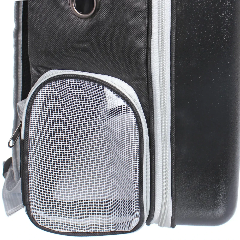 Рюкзак - переноска для животных «СТИЛЬНЫЙ БРО», цвет пудровый, 32*17*42/до 13кг (Пакет и Лейбл)