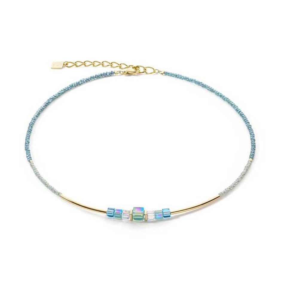Колье Coeur de Lion Turquoise 5042/10-0600 цвет голубой, золотой
