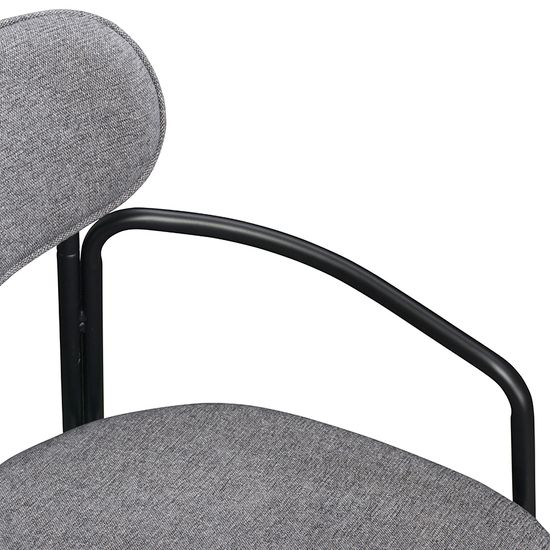 Стул ror, round, рогожка, черный/серый