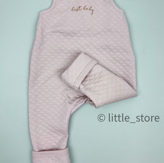 Полукомбинезон из капитония утепленный "Bunny" Пудровый