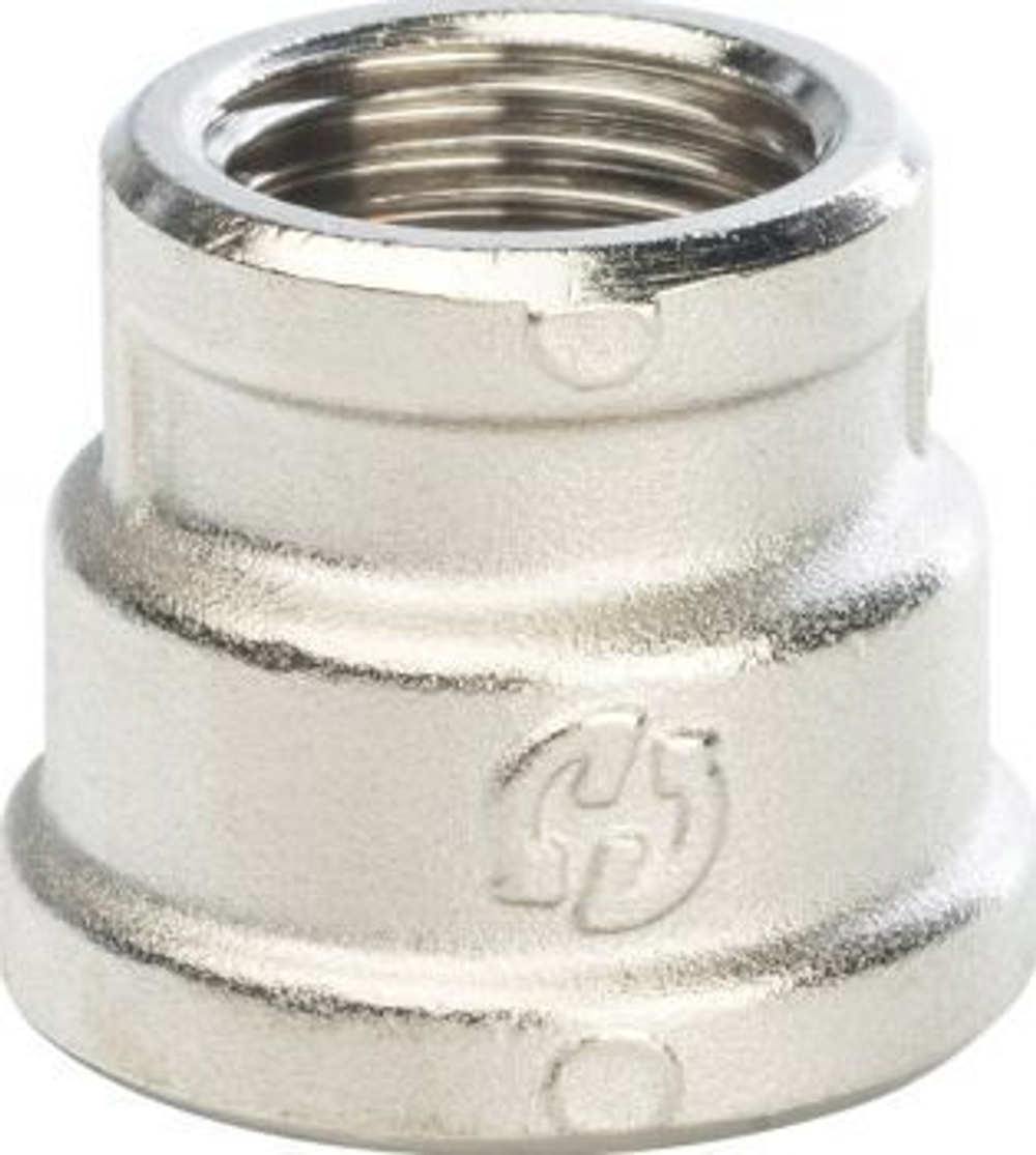 Муфта переходная НИКЕЛЬ 3/4х1/2 STOUT 453