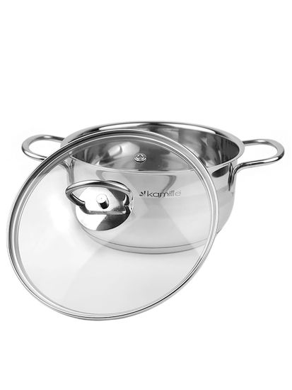 Кастрюля 2 л. из нержавеющей стали Kamille KM 5412 с крышкой
