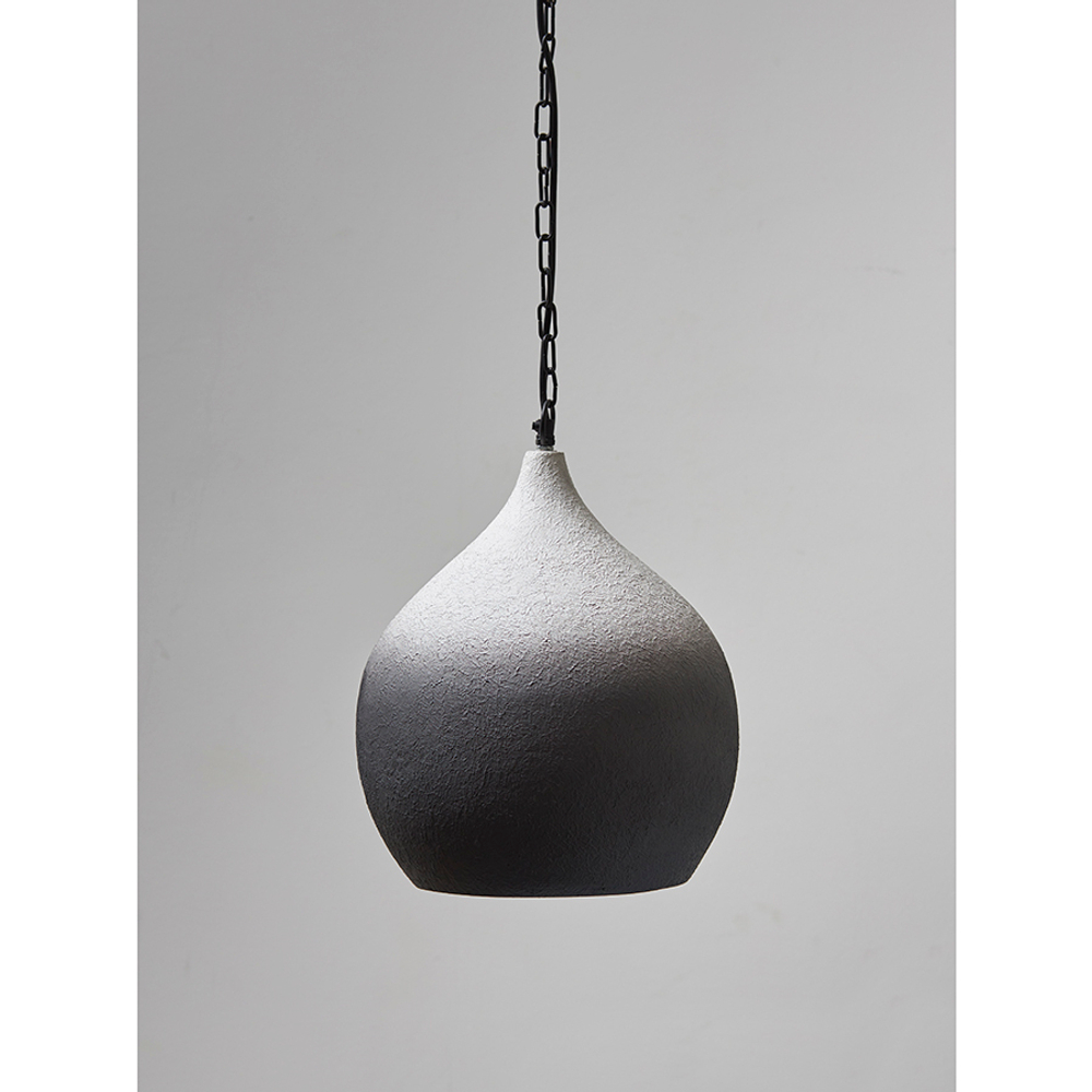 Светильник подвесной sustainable collection, D33х38 см, черный/белый