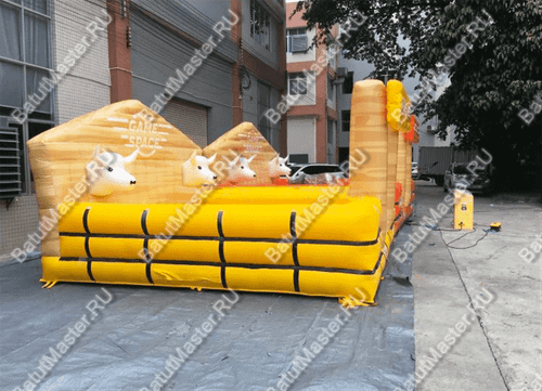 Надувной батут для аттракциона Родео "Дикое Родео", 5*5*3 м