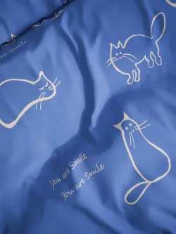 Ткань для пошива "Котики на сиреневом" Сказка перкаль, длина 4 м., ширина 2,2 м.