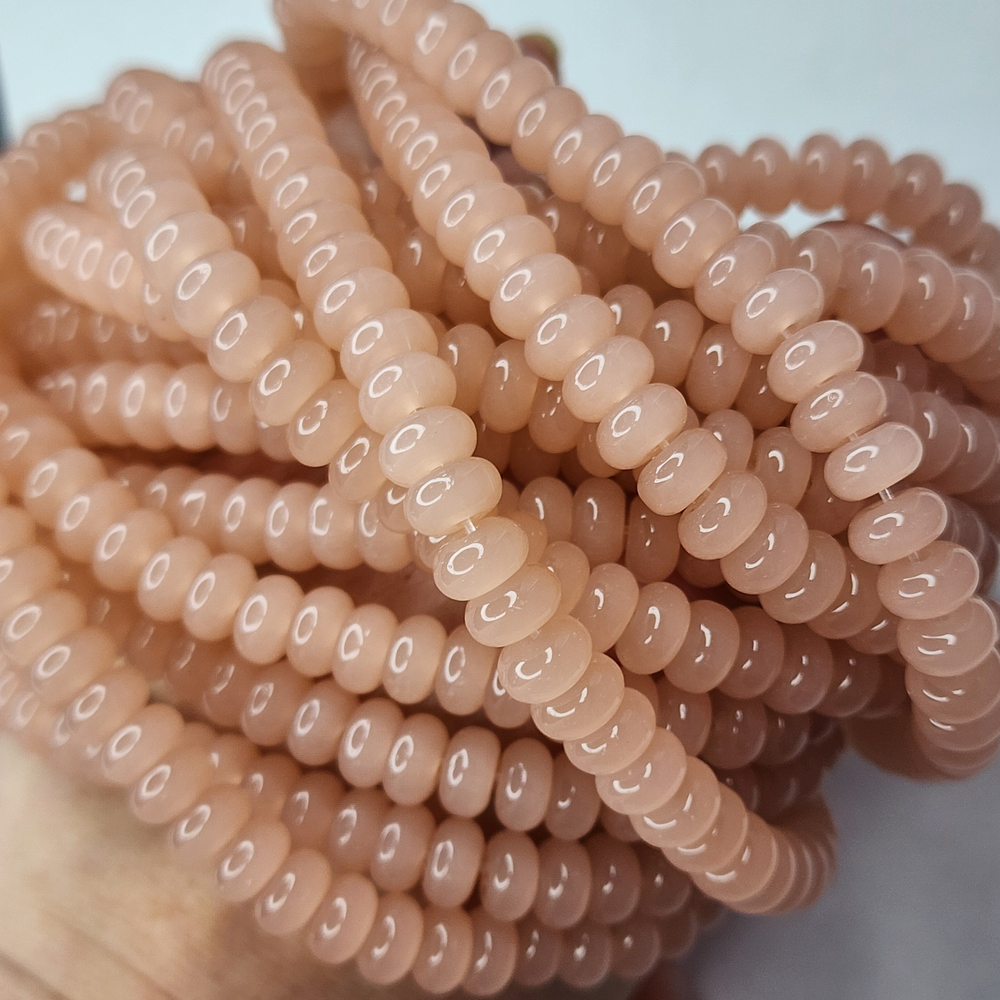 Стеклянный рондель, бусина проставка, разделитель, р-р 8×4мм, цена за набор 20 шт