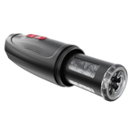 Инновационный вибромастурбатор с ротацией и фрикциями (Цвет: черный с красным)