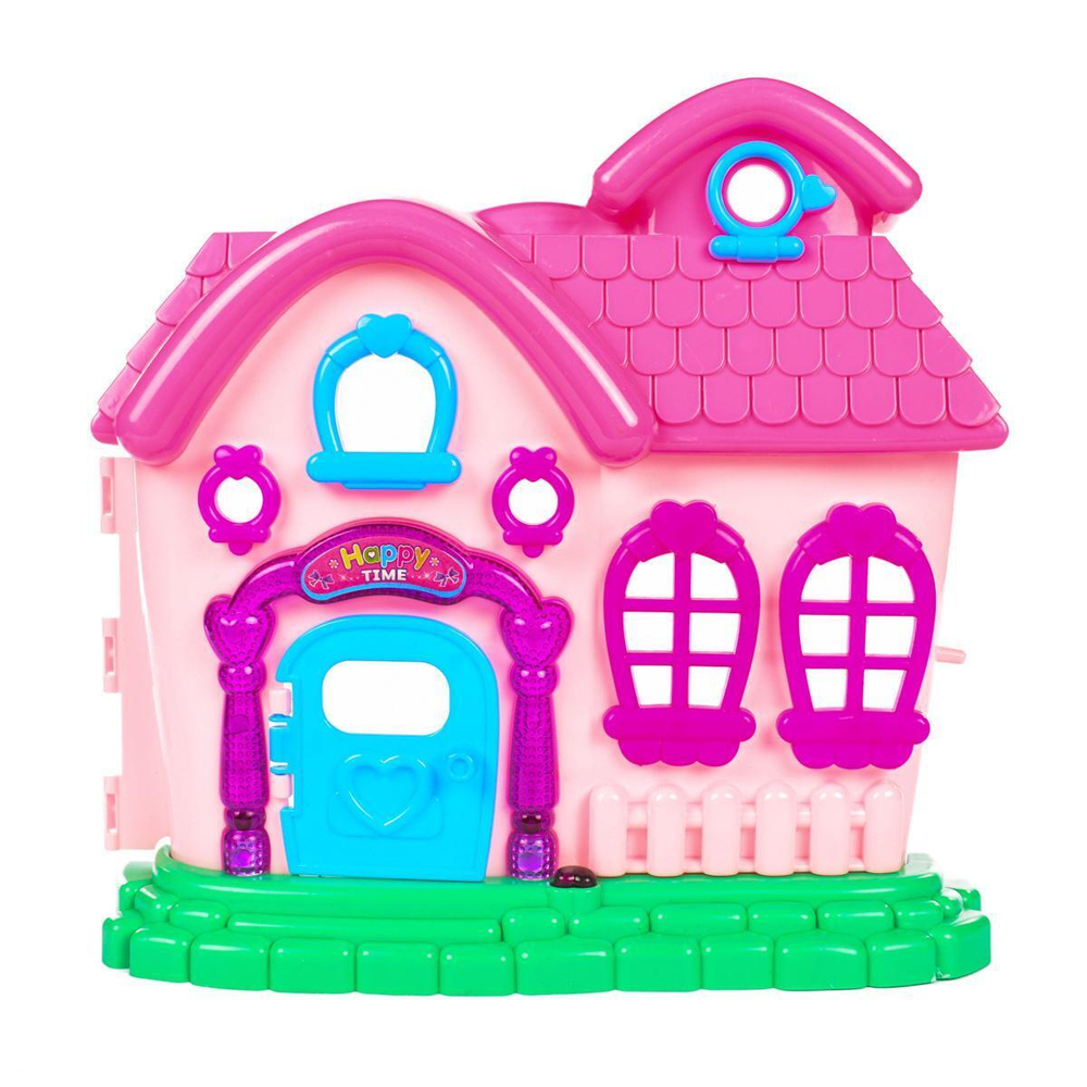 Игрушечный дом для куклы с мебелью и фигурками коробка 666-220F