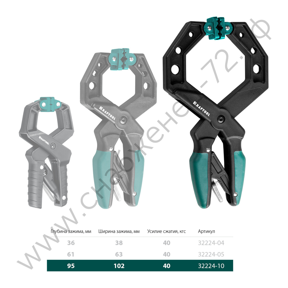 KRAFTOOL RC-10 100х80 мм, Зажимная струбцина (32224-10)