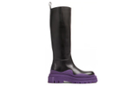 Bottega Veneta Tire Platform Knee high Boots Women"s Black Purple