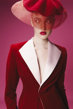 Жакет однобортный из бархата и сатина