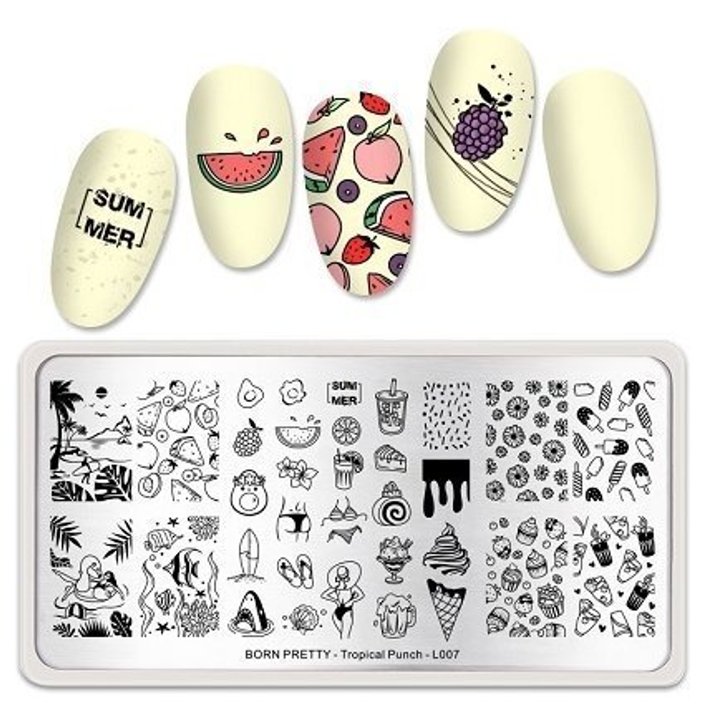 Пластина Born Pretty Tropical Punch L007