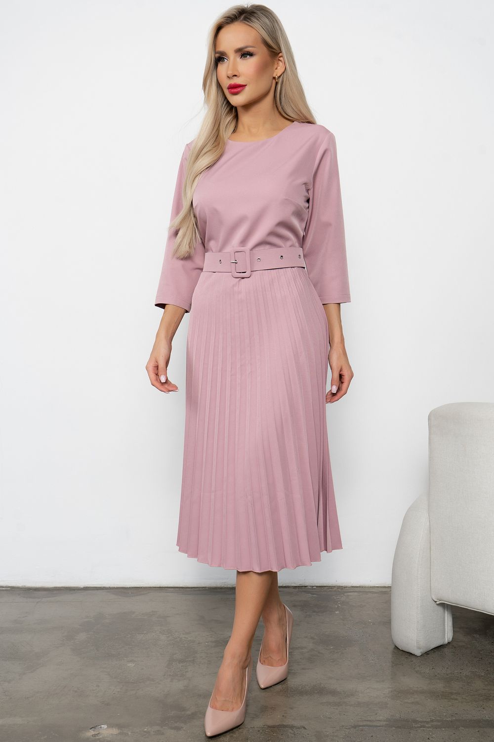Платья Агния (пудровый) Р11-1220/3 Nikol