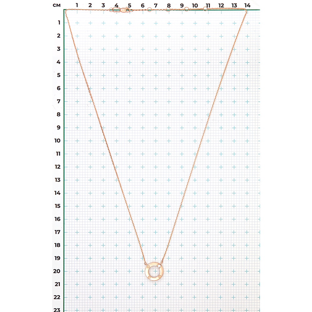 Колье из красного золота с фианитом