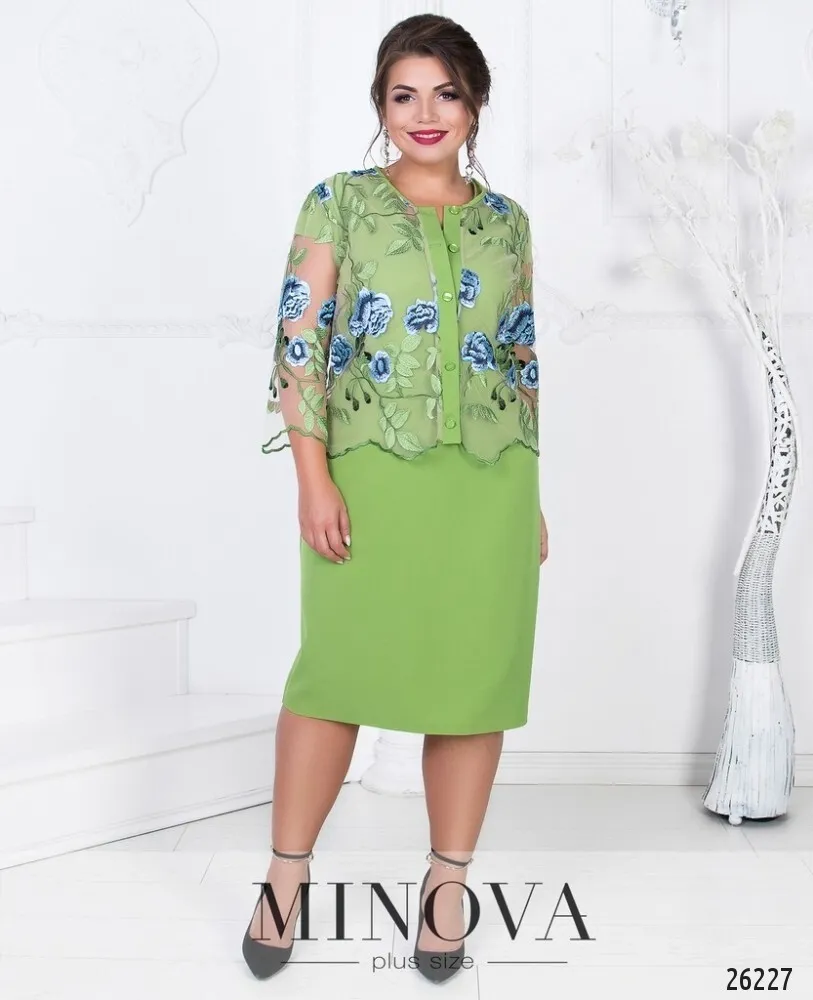 Платье 327-зеленый Minova