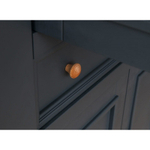 Шкаф для посуды «Форест» широкий 4 двери 1 ящик серый 7012/бейц-масло