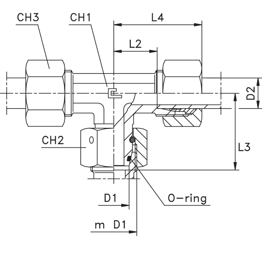 Соединение PNТ DS12 20х1.5 (нерж.)