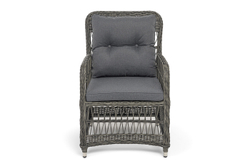 "Цесена" кресло плетеное из искусственного ротанга, цвет графит