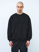 Свитшот оверсайз, без начеса (чёрный)