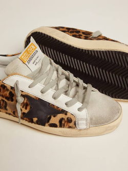 Super Star in leopard print leather