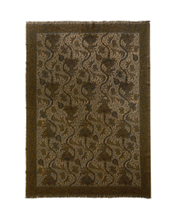 Zara Home плед из хлопка, хаки, 140x190 см