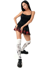 Белые гольфы с принтом в виде тату (Цвет: белый)