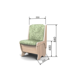 Скамья Лотос 550 ясень светлый/мохито