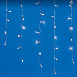 ULD-B20007-480-DTA-RC WARM WHITE IP44 Бахрома светодиодная. 20м. С пультом. 480 светодиодов. Теплый белый свет. Провод прозрачный. ТМ Uniel