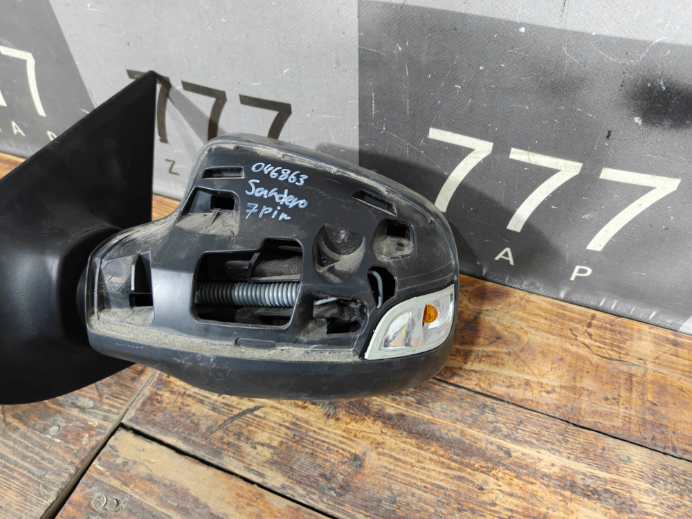 Зеркало левое 7 pin (контактов) Renault Sandero 2 13-22 Б/У Оригинал 963020829R