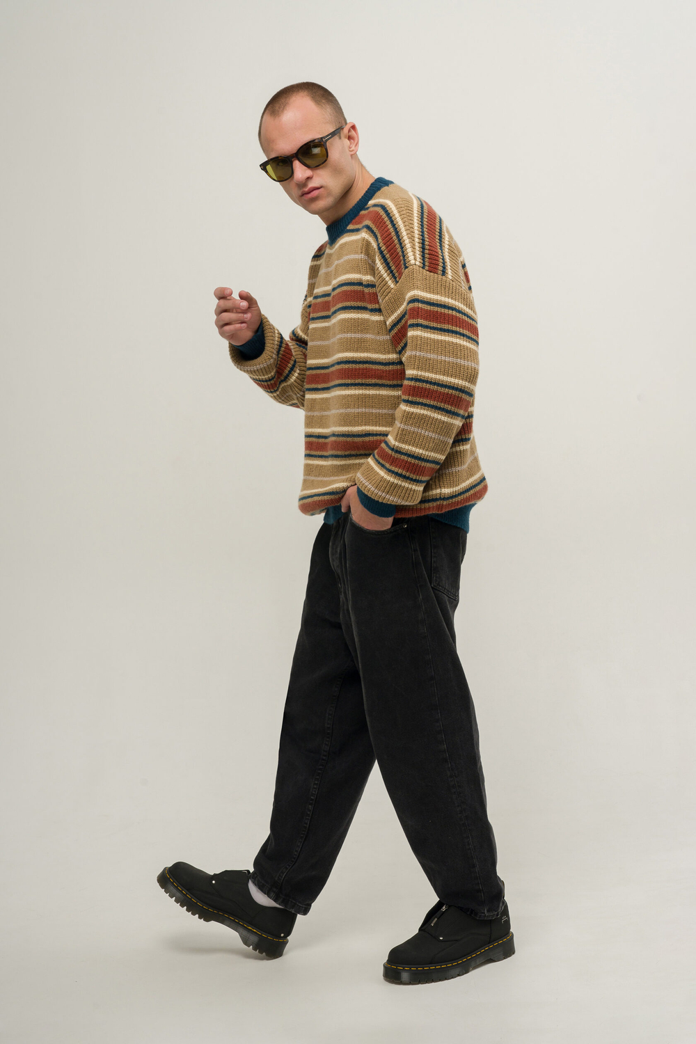 Свитер KUL'TURA "STRIPES" Бежевый