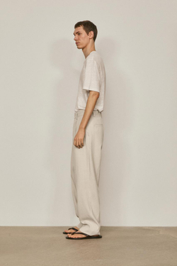 Massimo Dutti Брюки от костюма из 100% льна - Limited Edition, кремовый