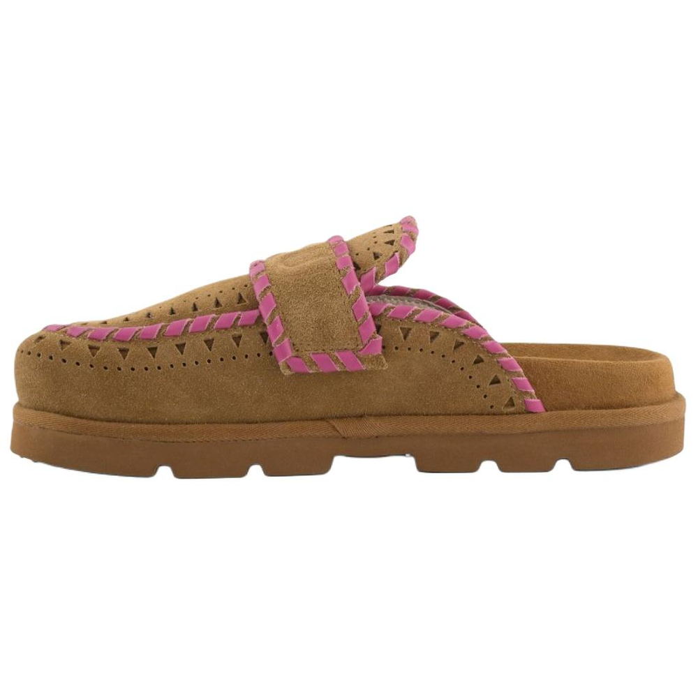 MOU Abrasion Resistant Closed Toe Slippers Women"s Cognac