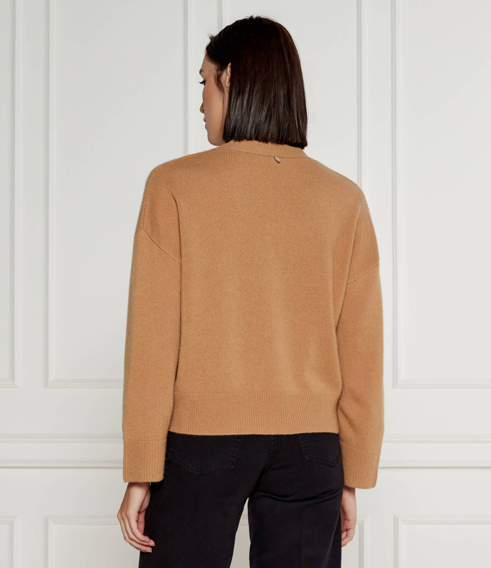 Шерстяной кардиган Liu Jo - бежевый(WF4433 MS009)