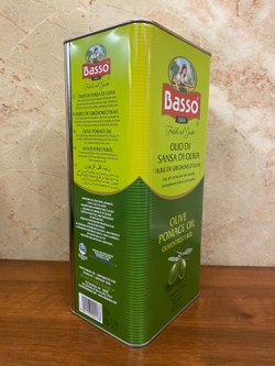 Оливковое масло BASSO Для жарки Рафинированное (Pomace) 5 литров, Италия