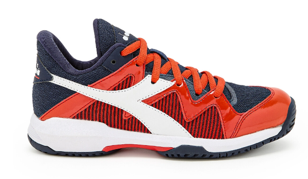 Детские теннисные кроссовки Diadora B.Icon 2 Y JR - blue corsair/white/fiery red - Red Blue