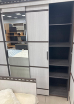 Шкаф-купе Ольга-13 ЛДСП ясень анкор темн/ясень анкор св