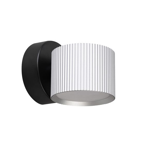 Светильник настенный Feron HL4580 ARIA 12W, 230V,GX53, серебро + черный IP20