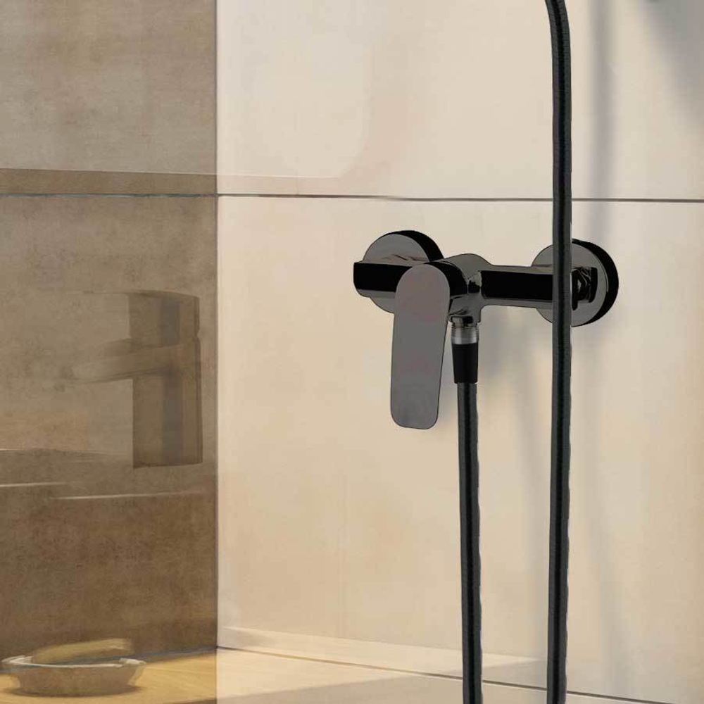 Смеситель для душа с душевым комплектом NEW FLY 570802BTNM чёрный