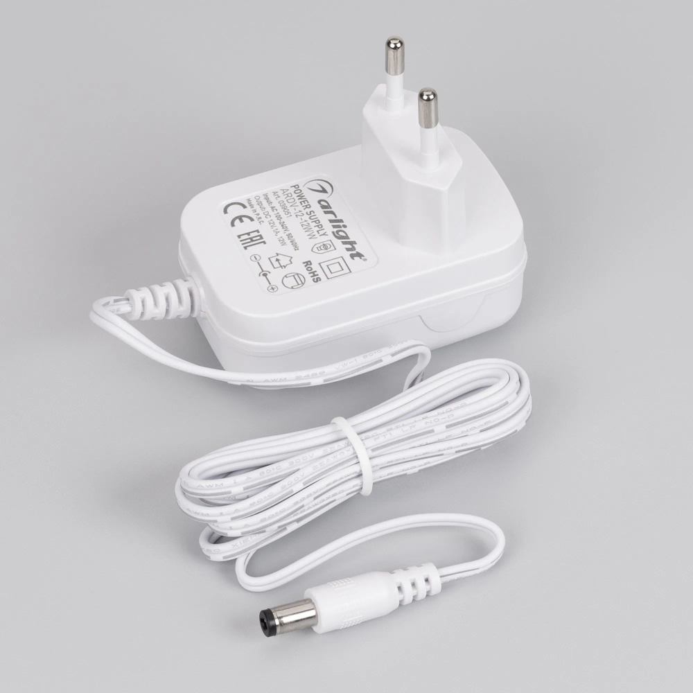 Блок питания ARDV-12-12WW (12V, 1A, 12W) (Arlight, Адаптер, 3 года) 039051