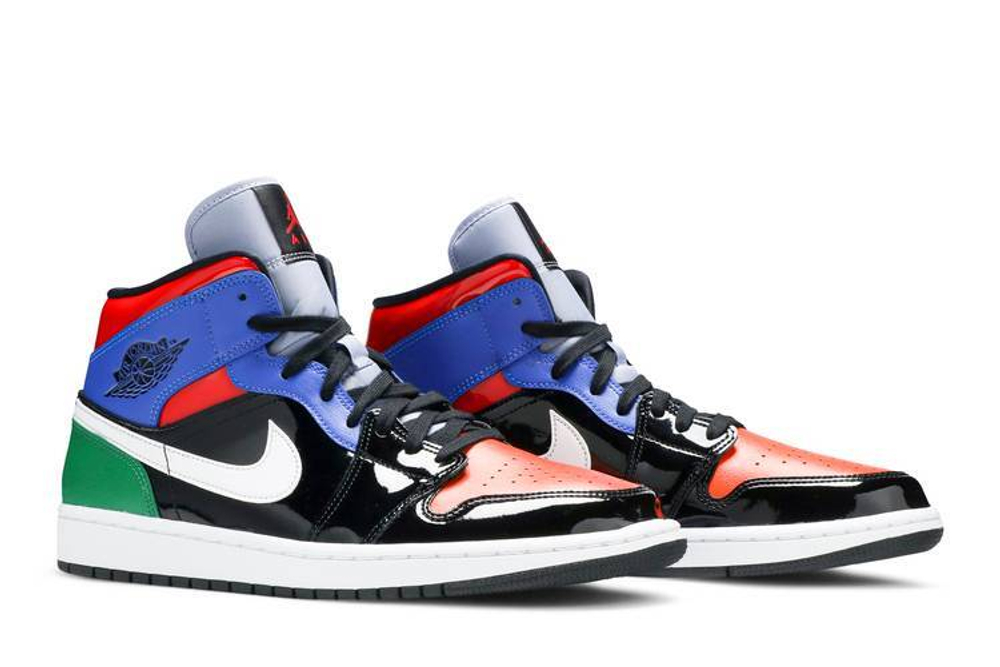 Кроссовки Jordan Air Jordan 1 Mid Se Patent Blend (Женская размерная сетка)