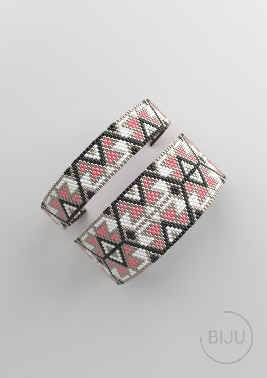 Схема PEYOTE, Схема браслета мозаичное плетение, узор из Miyuki Delica 11/0, файл PDF, №259